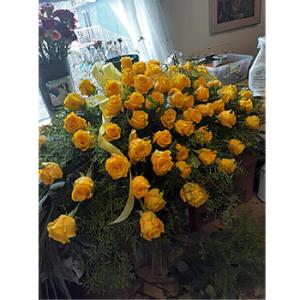 All Yellow Rose Casket Spray