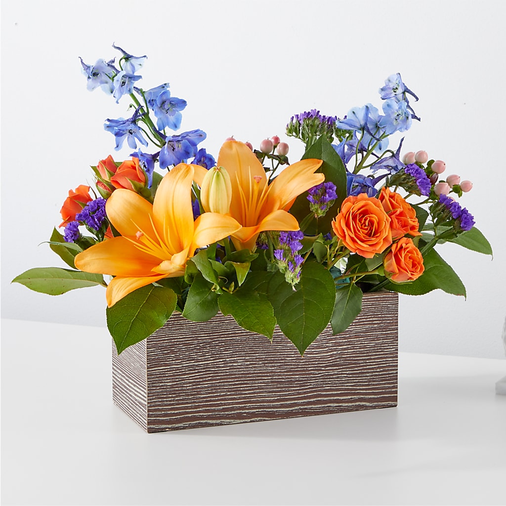 Radiant Citrus Box Bouquet – Rosemary Flower Shop Inc, Wappingers Falls NY