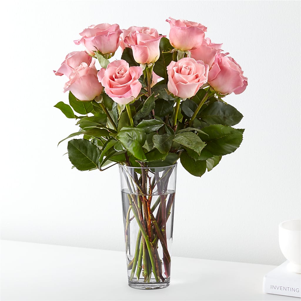 Long Stem Pink Rose Bouquet – Rosemary Flower Shop Inc, Wappingers Falls NY