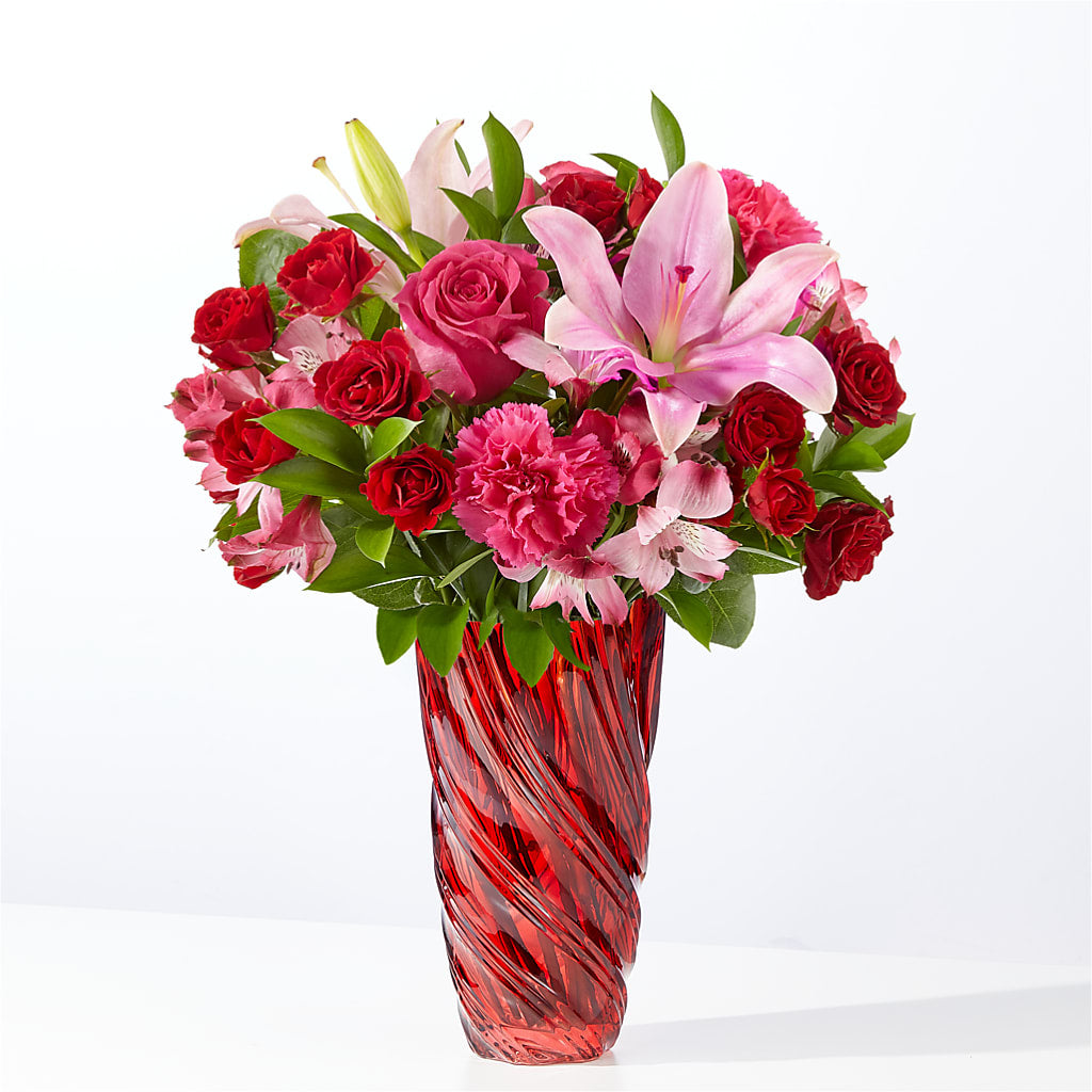 In Love Bouquet with Luxe Swirl Vase – Rosemary Flower Shop Inc, Wappingers Falls NY