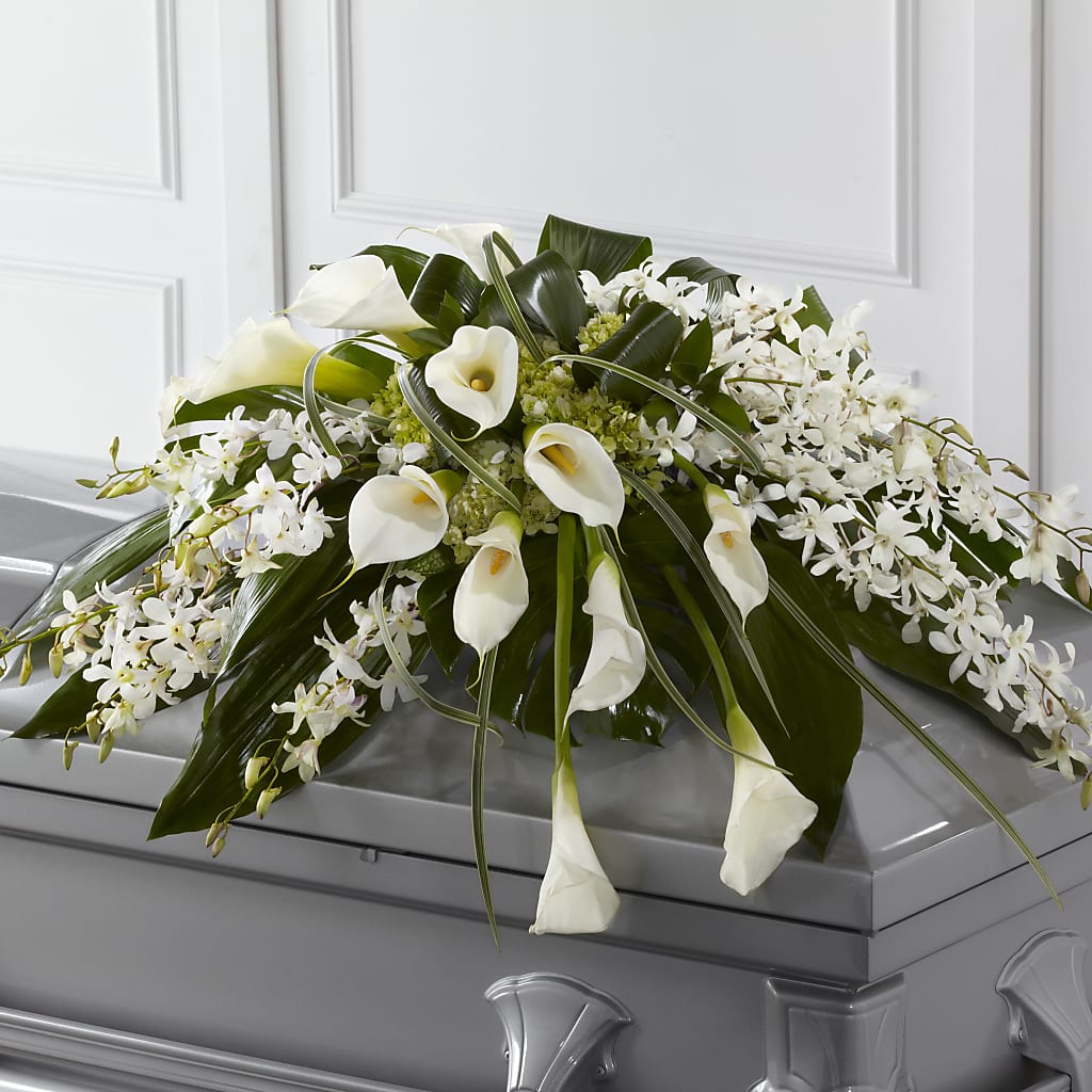 Angel Wings Casket Spray – Rosemary Flower Shop Inc, Wappingers Falls NY