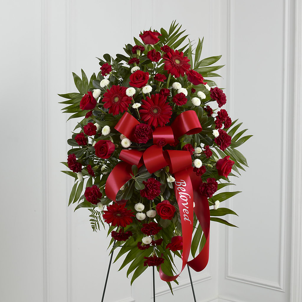 Treasured Memories Standing Spray – Rosemary Flower Shop Inc, Wappingers Falls NY