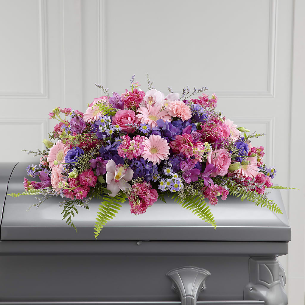 Glorious Garden Casket Spray – Rosemary Flower Shop Inc, Wappingers Falls NY