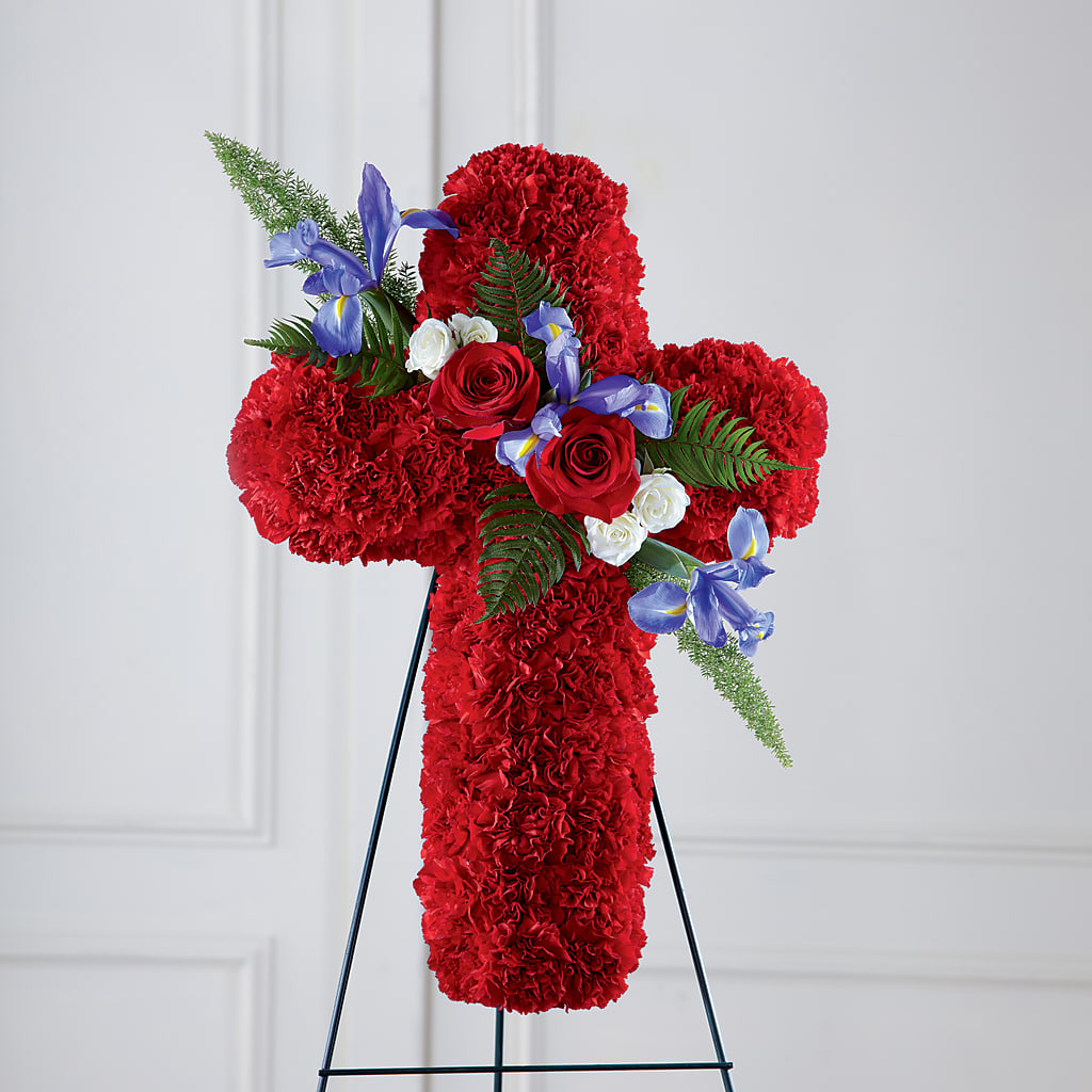 Faithful Hero Floral Cross – Rosemary Flower Shop Inc, Wappingers Falls NY