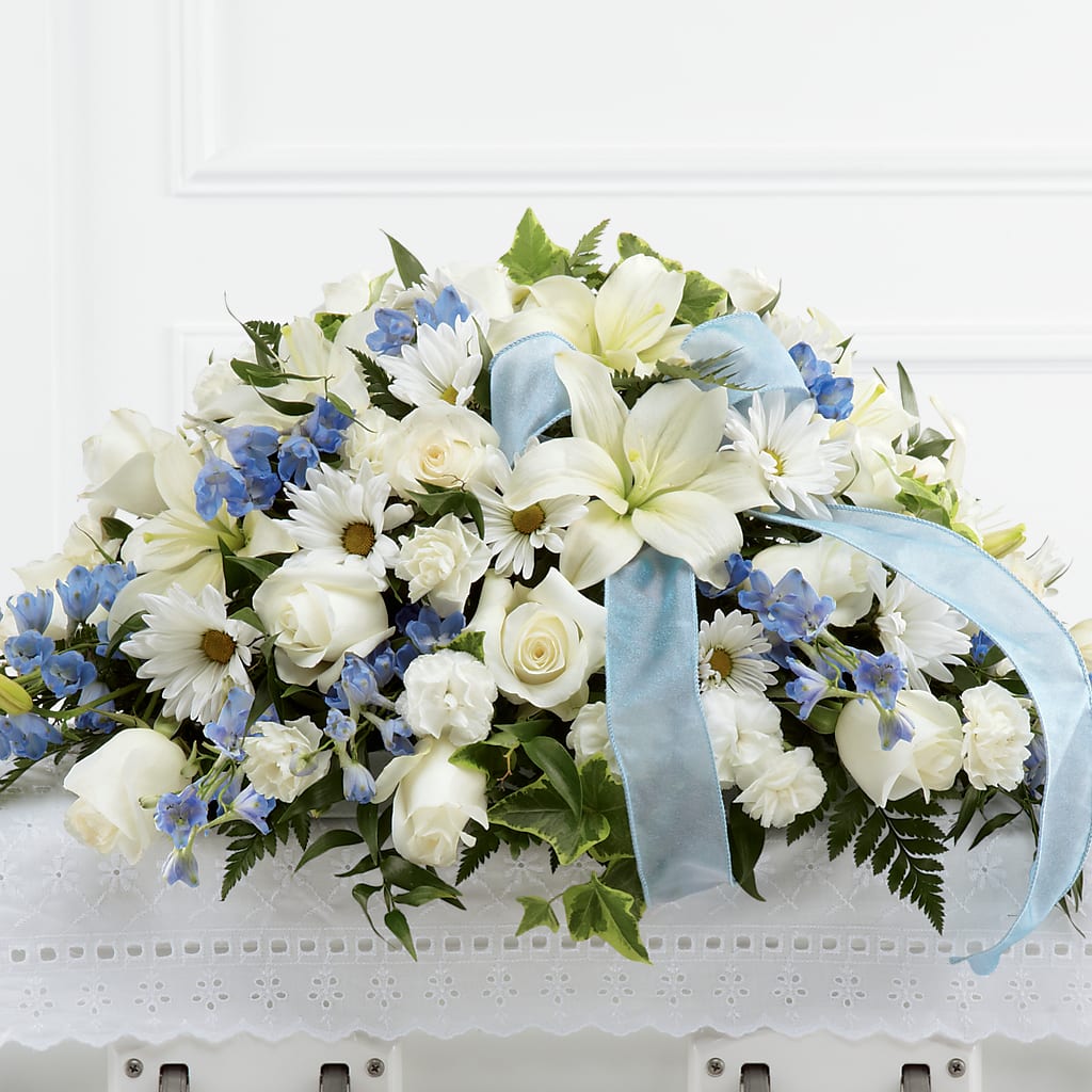 Tender Treasure Casket Spray – Rosemary Flower Shop Inc, Wappingers Falls NY