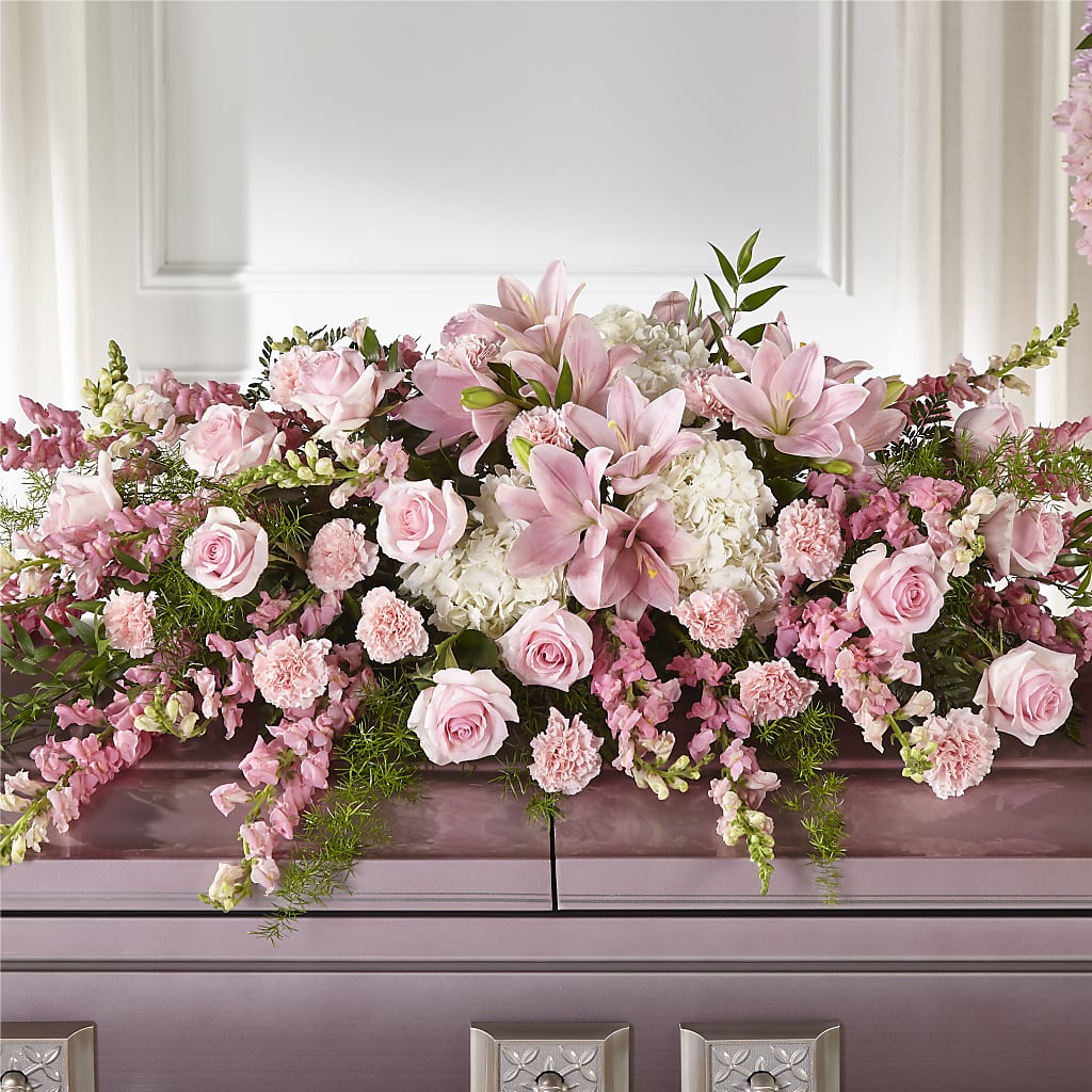 Life & Remembrance Casket Spray – Rosemary Flower Shop Inc, Wappingers Falls NY