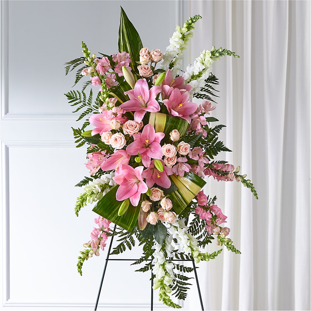 Elegant Embrace Standing Spray – Rosemary Flower Shop Inc, Wappingers Falls NY
