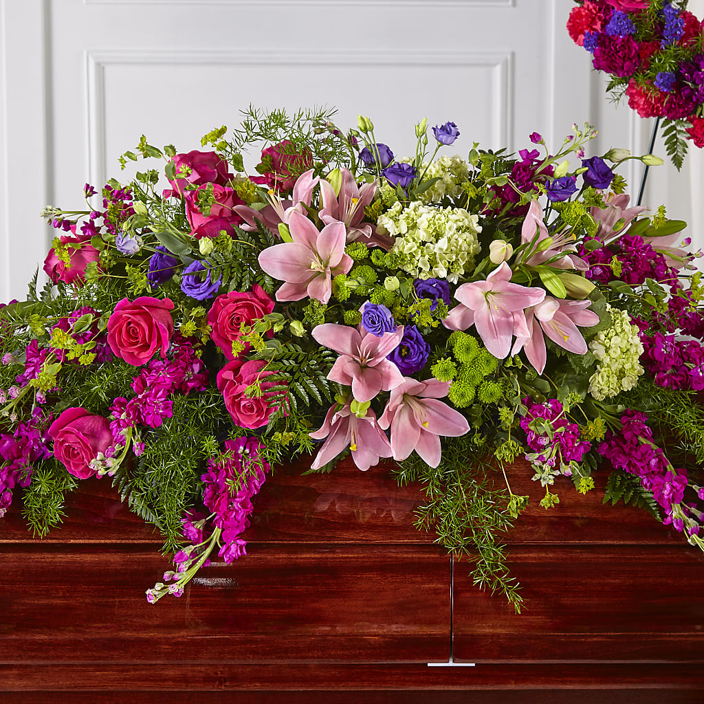 Radiant Tribute Casket Spray – Rosemary Flower Shop Inc, Wappingers Falls NY