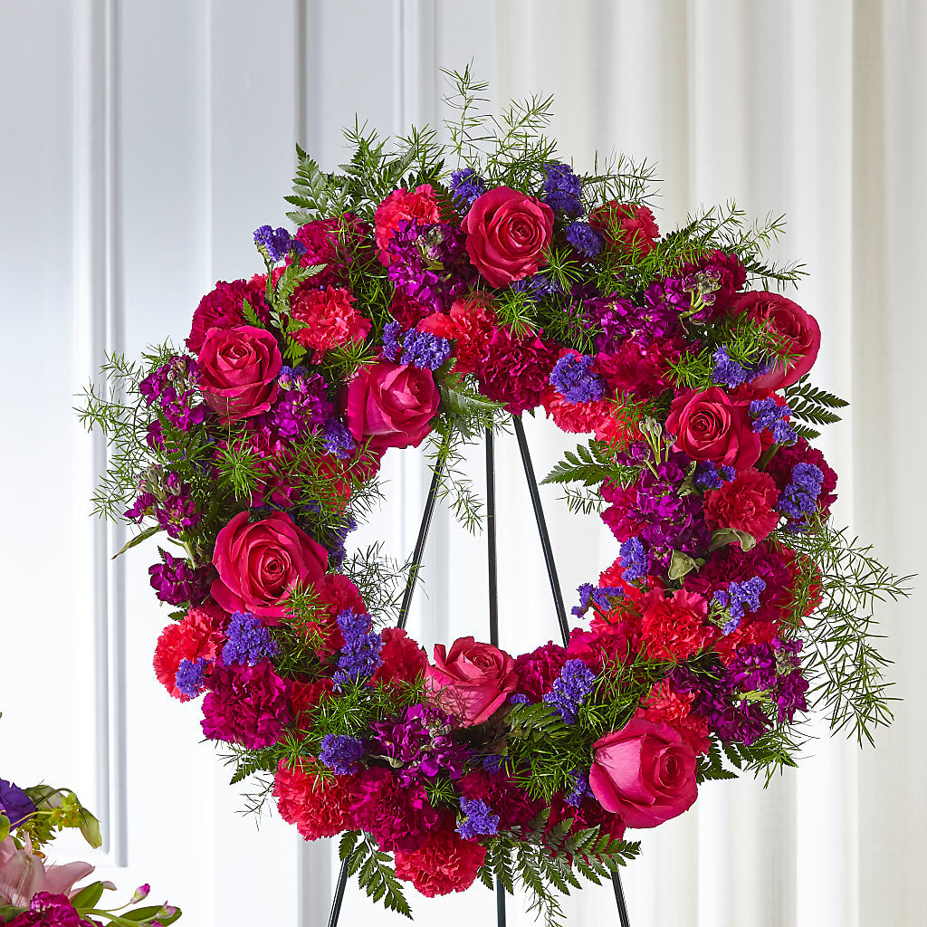 Calming Colors Wreath – Rosemary Flower Shop Inc, Wappingers Falls NY