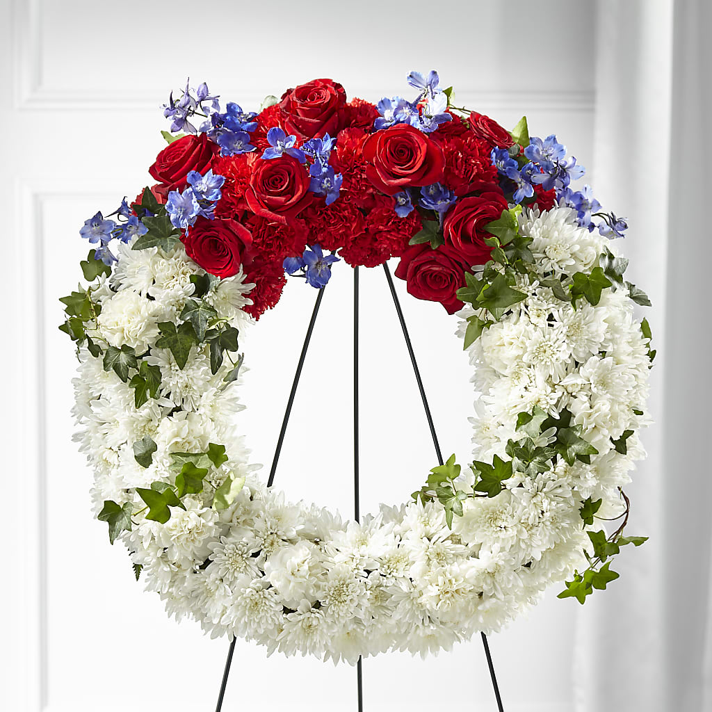 Patriotic Passion Wreath – Rosemary Flower Shop Inc, Wappingers Falls NY