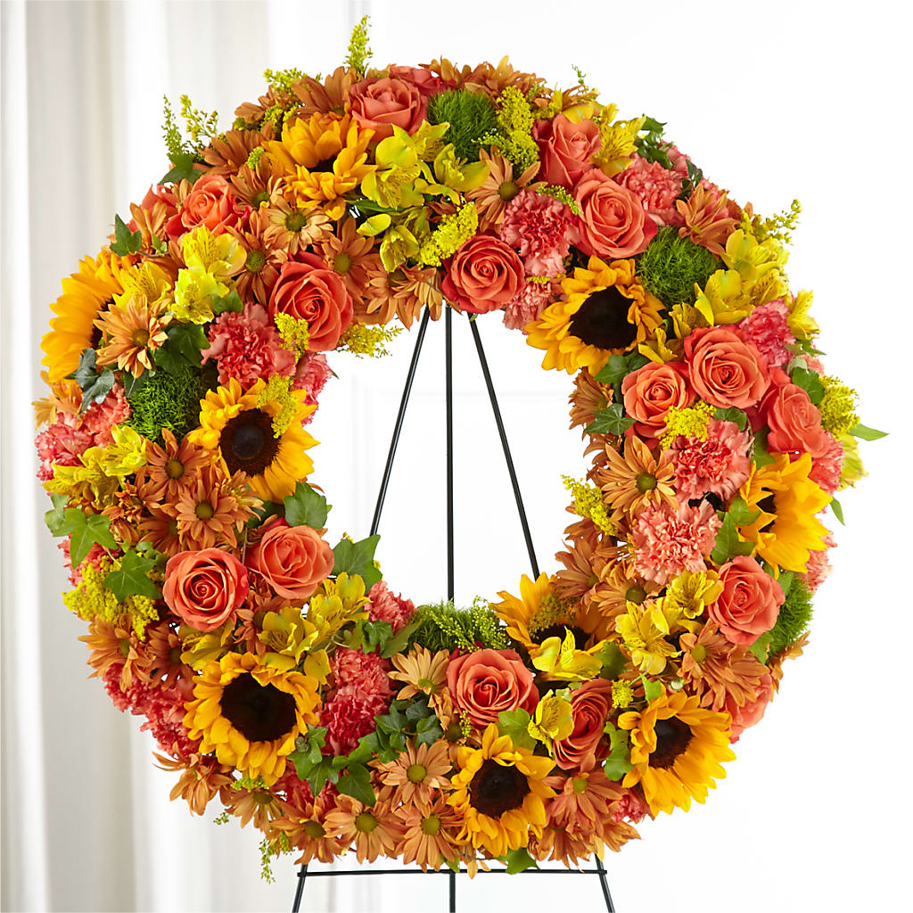 Autumnal Memories Wreath (Standard) – Rosemary Flower Shop Inc, Wappingers Falls NY