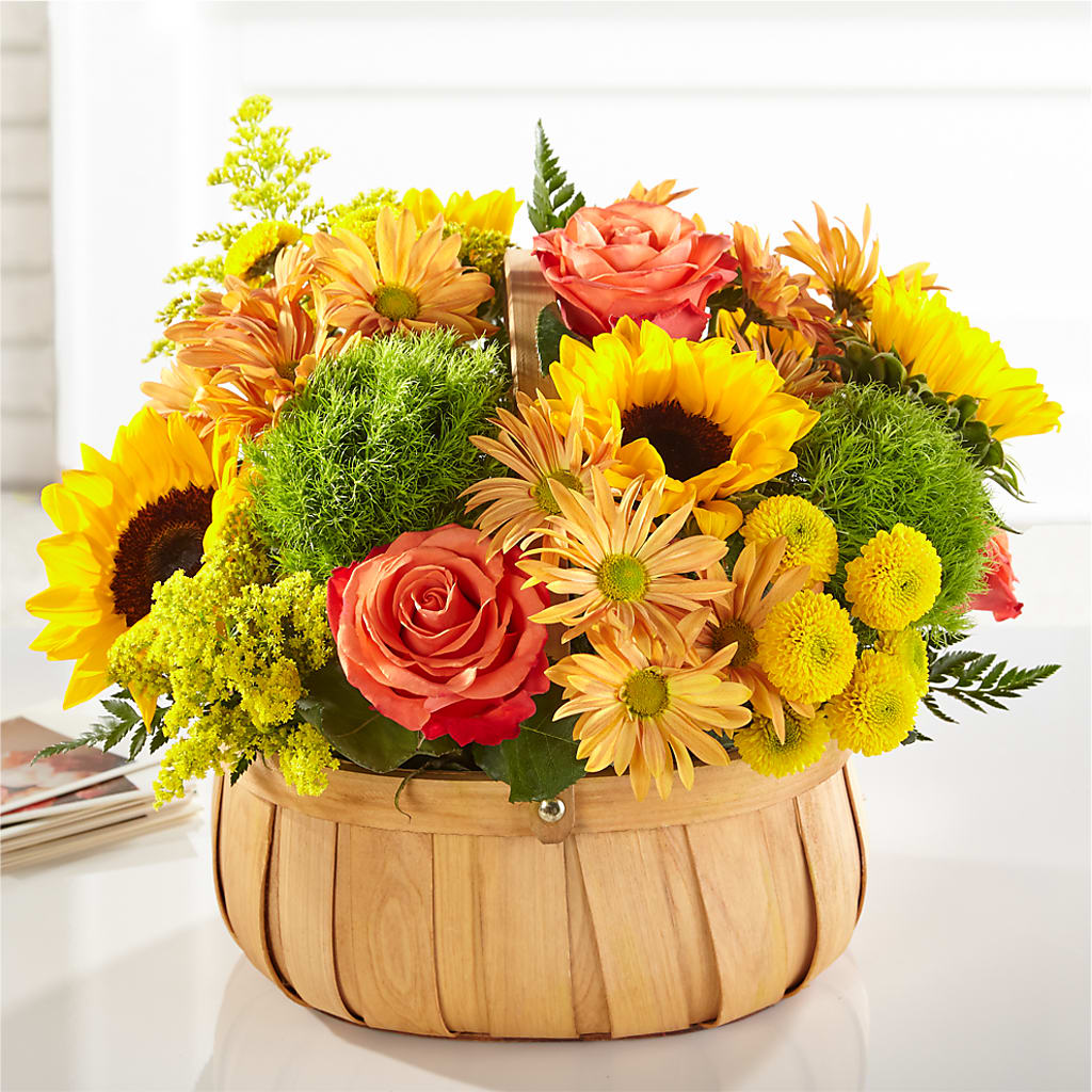 Harvest Sunflower Basket – Rosemary Flower Shop Inc, Wappingers Falls NY