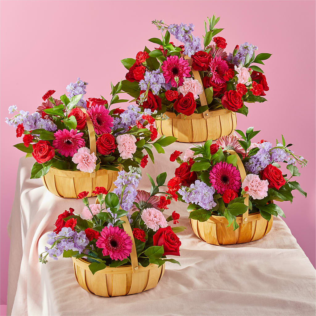 Pink Picnic Basket – Rosemary Flower Shop Inc, Wappingers Falls NY