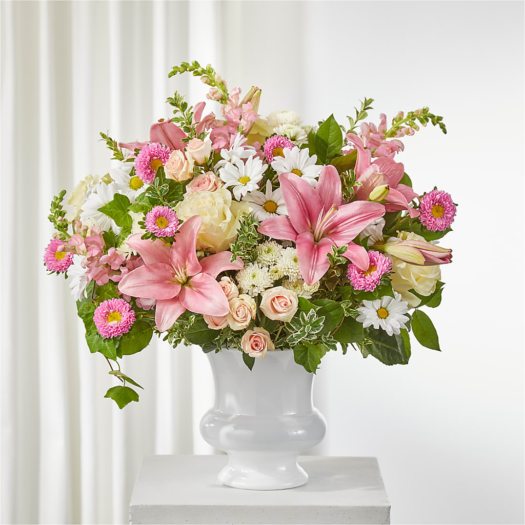 Empathetic Blooms Urn Arrangement – Rosemary Flower Shop Inc, Wappingers Falls NY