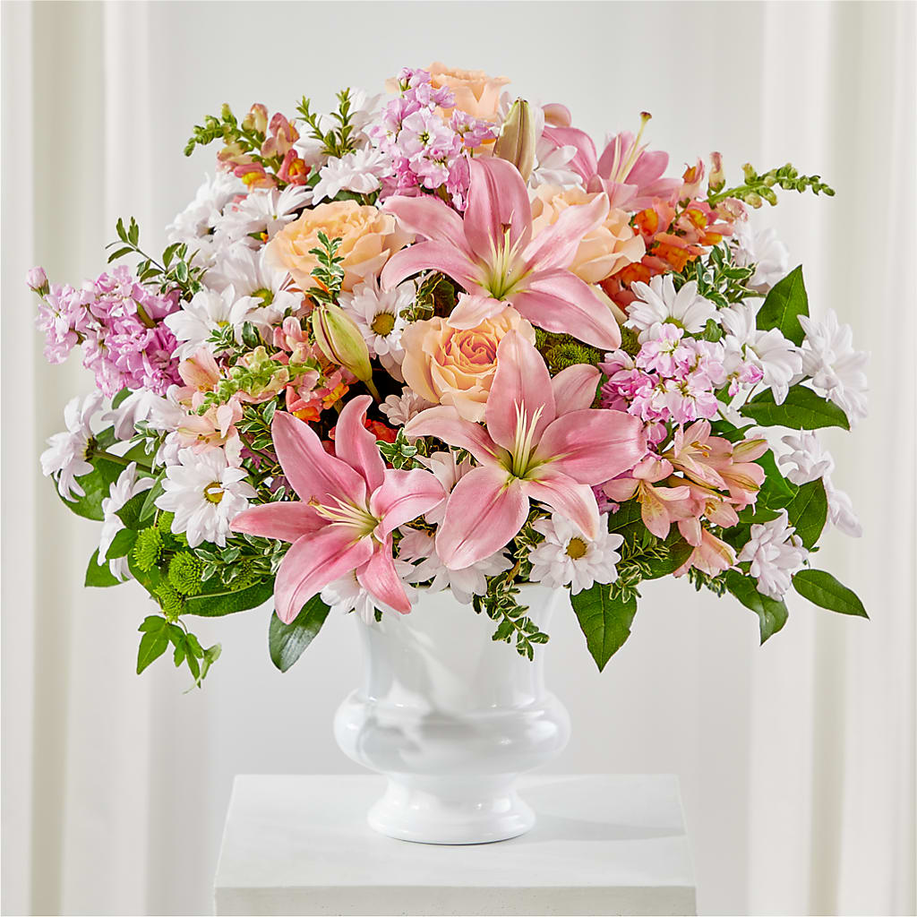 Heartfelt Gesture Urn Arrangement – Rosemary Flower Shop Inc, Wappingers Falls NY