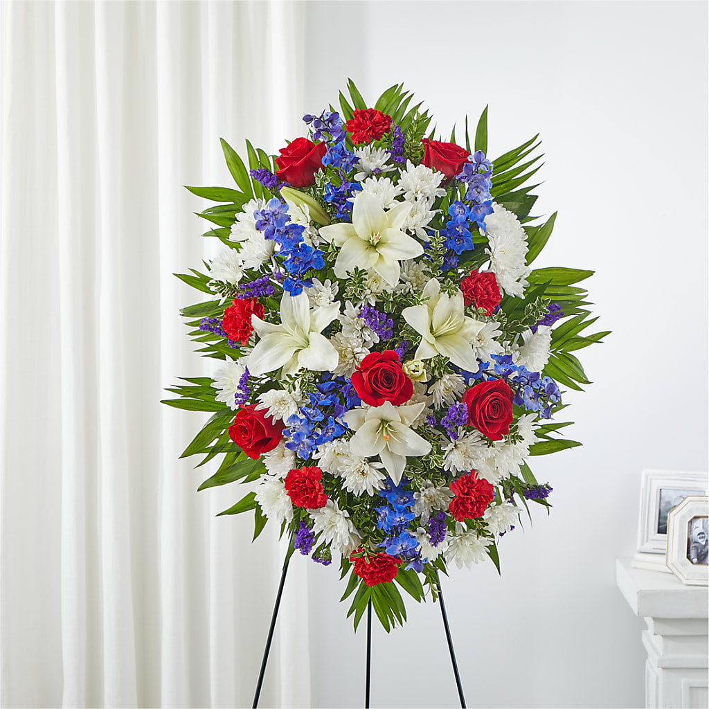 Cherished Service Standing Spray – Rosemary Flower Shop Inc, Wappingers Falls NY
