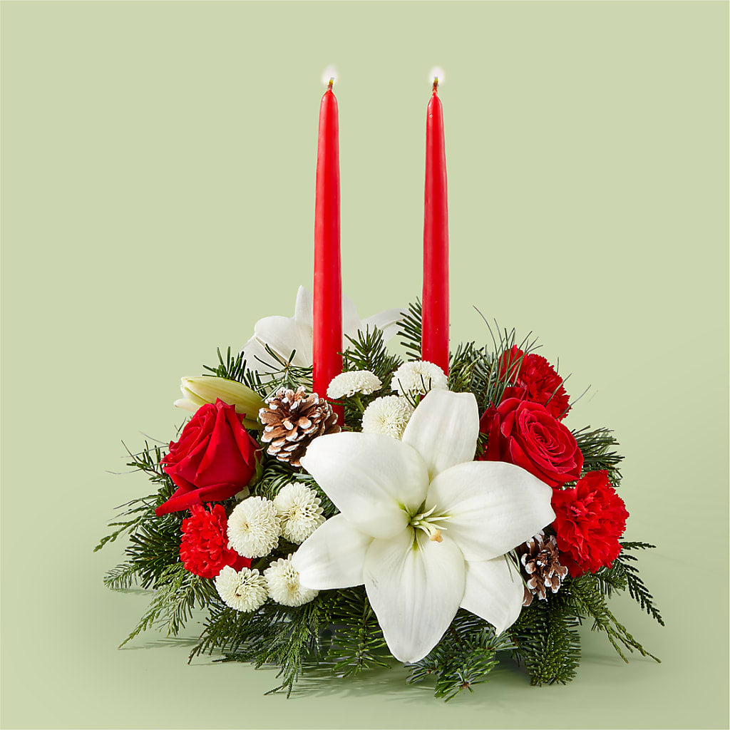 Seasonal Festivities Centerpiece – Rosemary Flower Shop Inc, Wappingers Falls NY