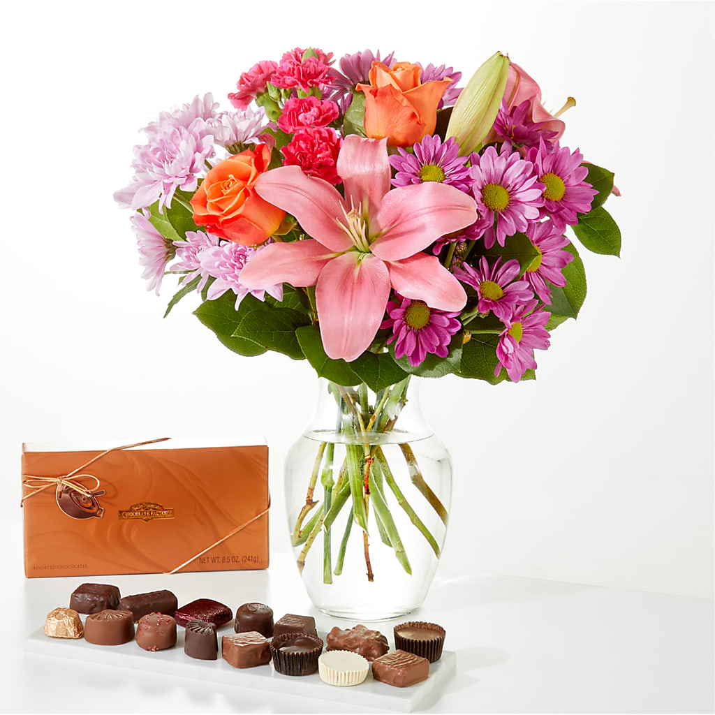 One and Only Bouquet and Chocolate Bundle – Rosemary Flower Shop Inc, Wappingers Falls NY