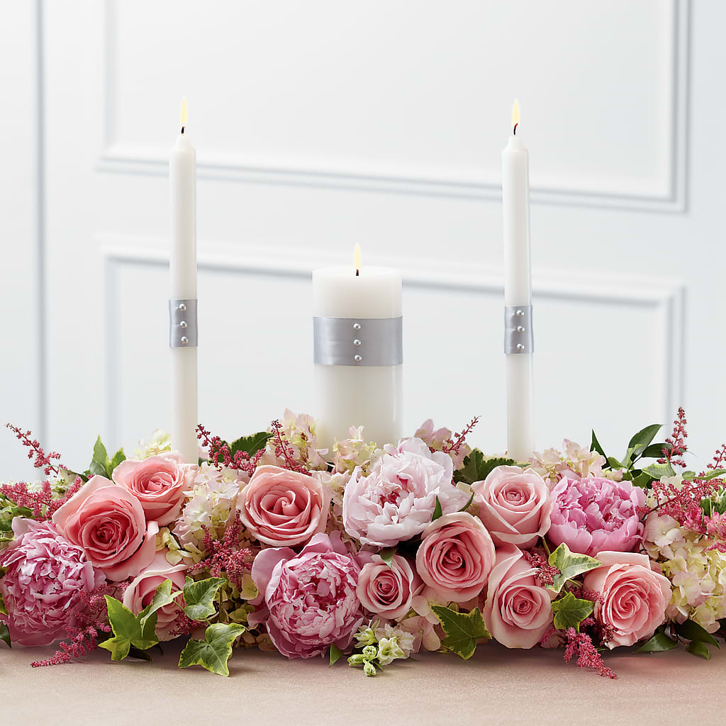 Worldwide Romance Unity Candle Arrangement – Rosemary Flower Shop Inc, Wappingers Falls NY