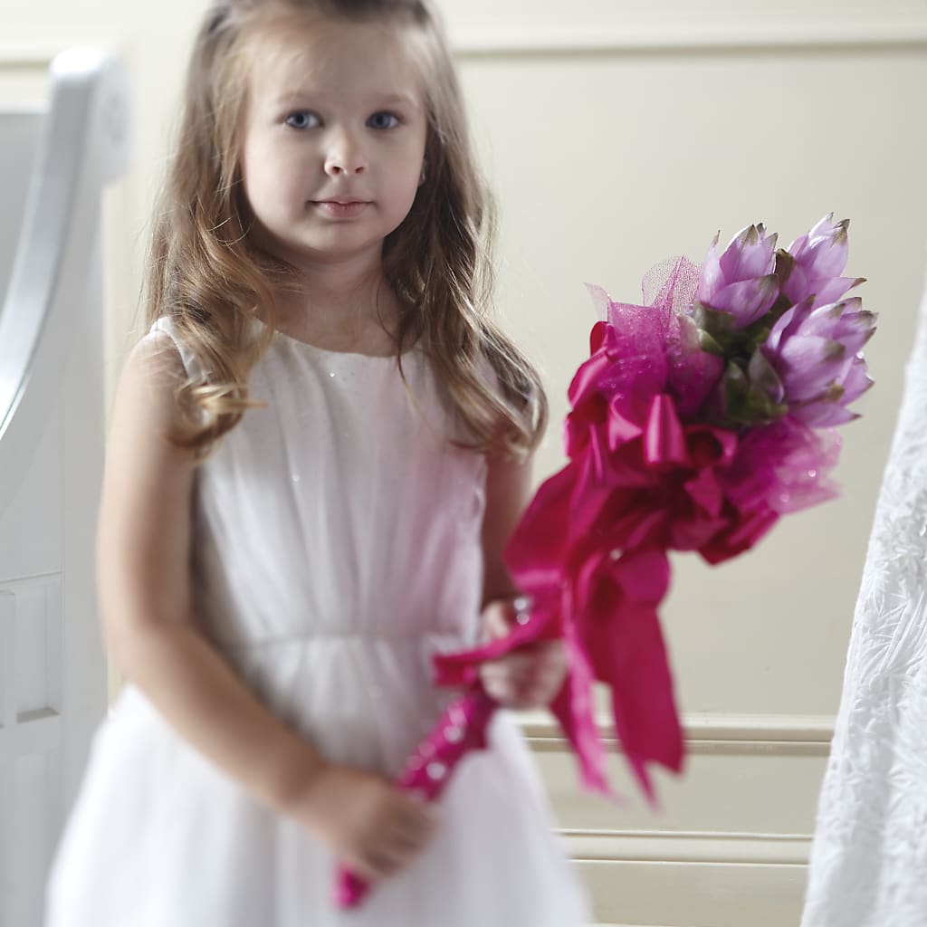 Sparkle Pink Flower Girl Bouquet – Rosemary Flower Shop Inc, Wappingers Falls NY