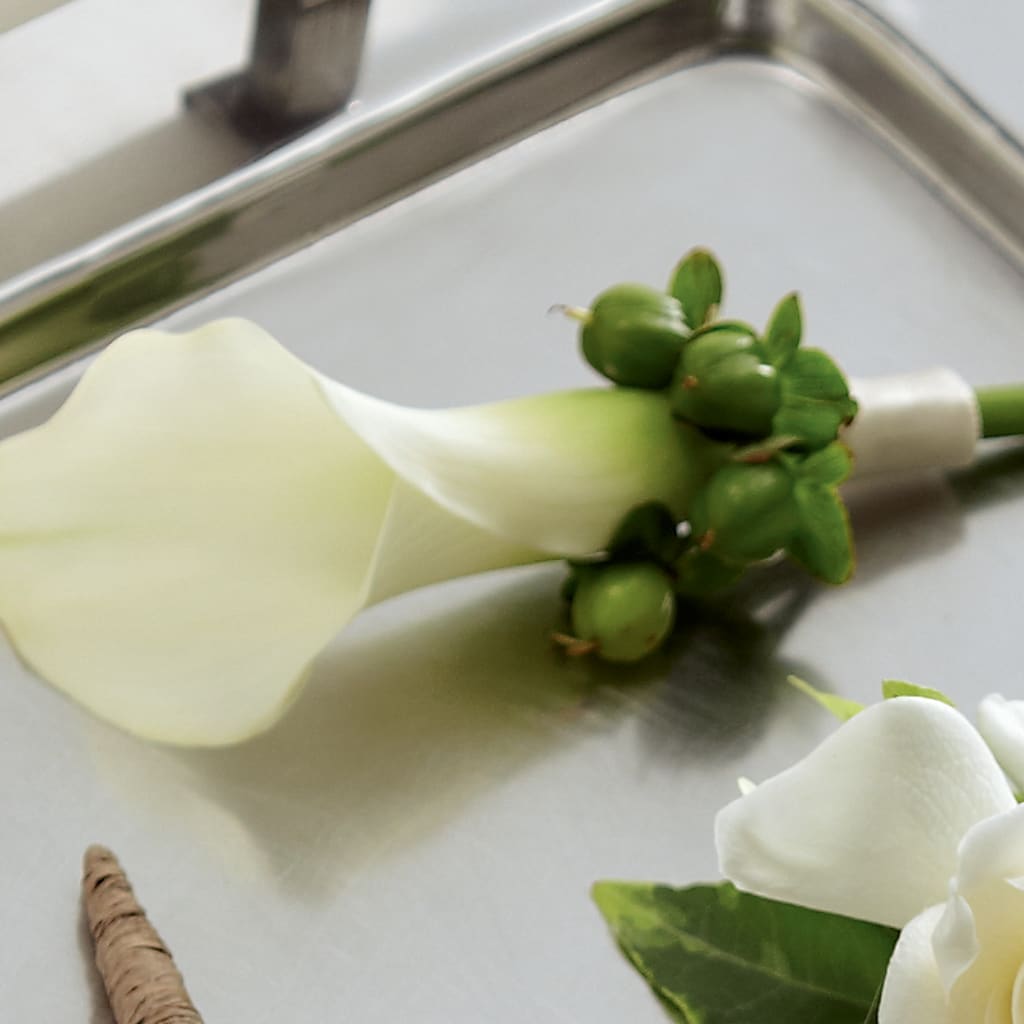 White Calla Boutonniere – Rosemary Flower Shop Inc, Wappingers Falls NY