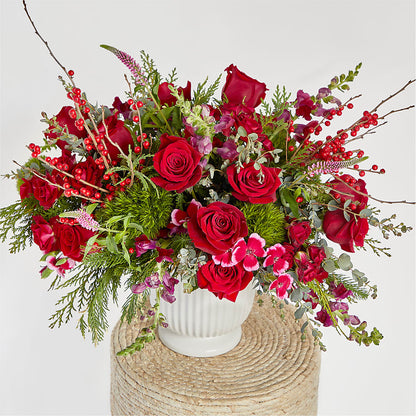 Big Red Bow Bouquet –  Rosemary Flower Shop Inc, Wappingers Falls NY