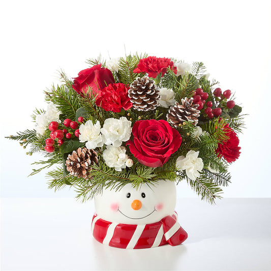 Jolly Snowman Bouquet –  Rosemary Flower Shop Inc, Wappingers Falls NY