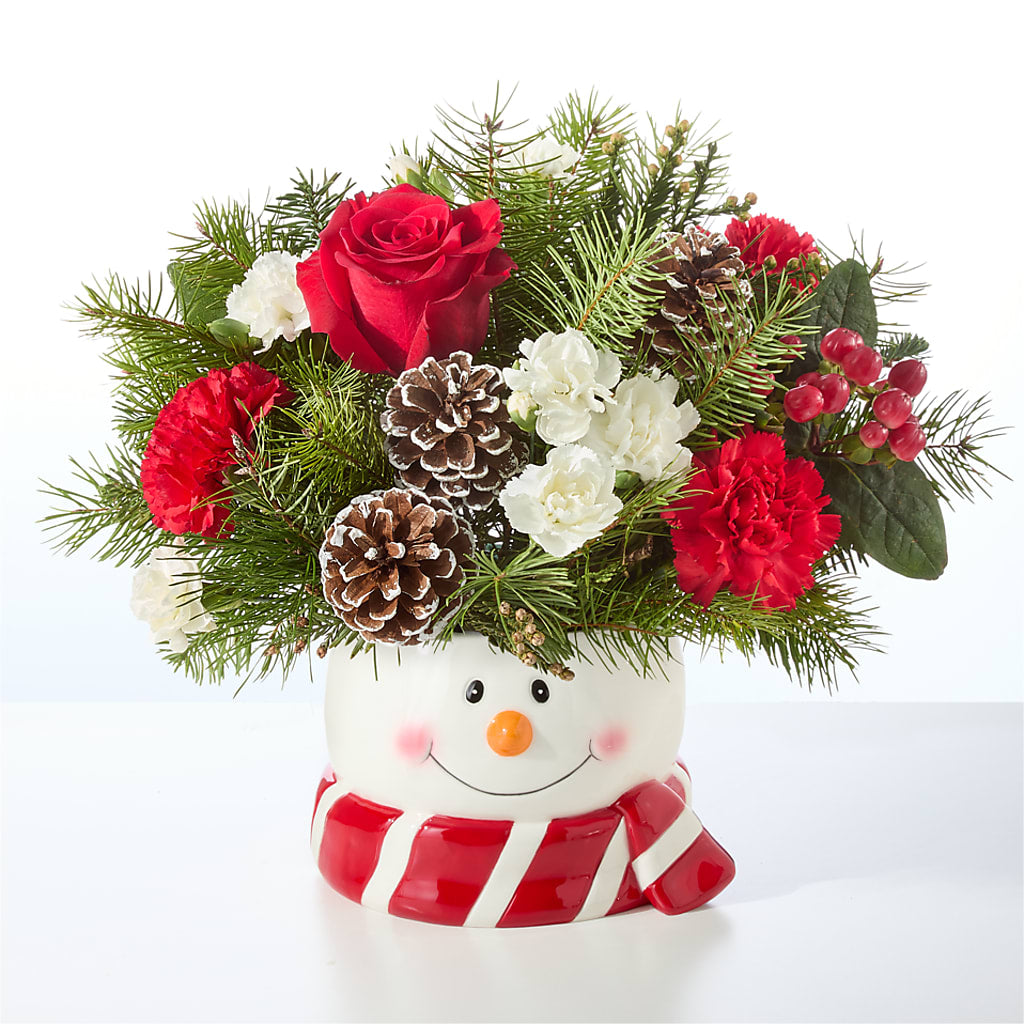 Jolly Snowman Bouquet –  Rosemary Flower Shop Inc, Wappingers Falls NY