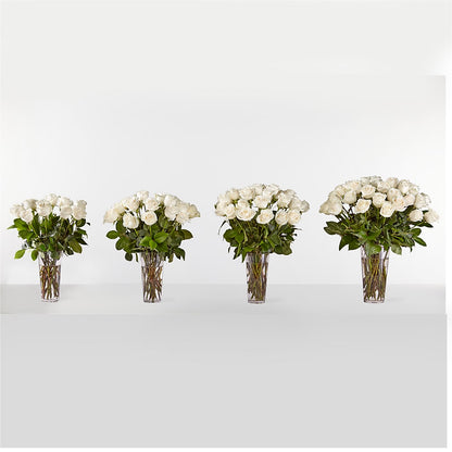 Long Stem White Rose Bouquet –  Rosemary Flower Shop Inc, Wappingers Falls NY