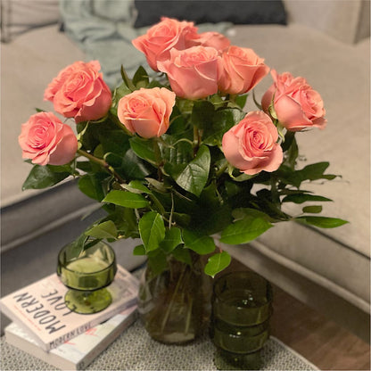 Long Stem Pink Rose Bouquet –  Rosemary Flower Shop Inc, Wappingers Falls NY