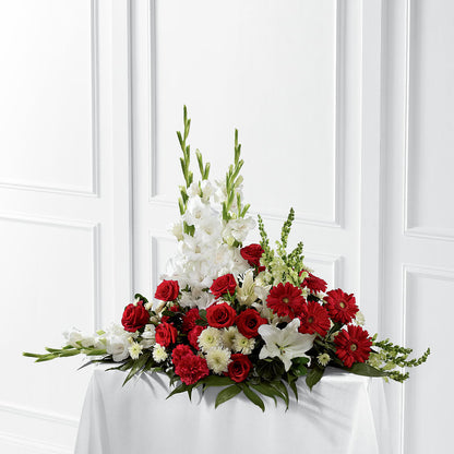 Crimson & White Arrangement –  Rosemary Flower Shop Inc, Wappingers Falls NY