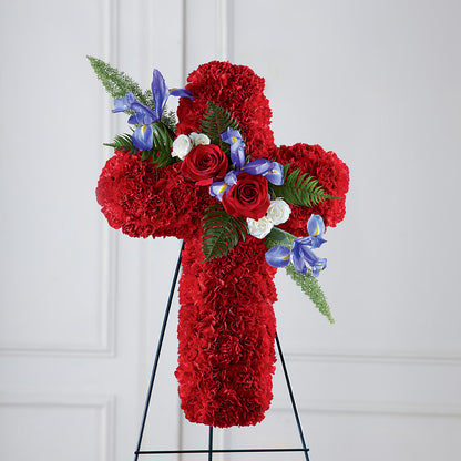 Faithful Hero Floral Cross –  Rosemary Flower Shop Inc, Wappingers Falls NY