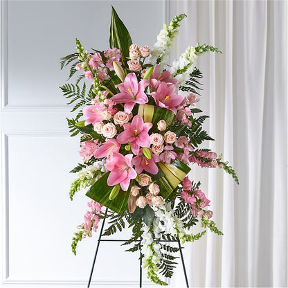 Elegant Embrace Standing Spray –  Rosemary Flower Shop Inc, Wappingers Falls NY