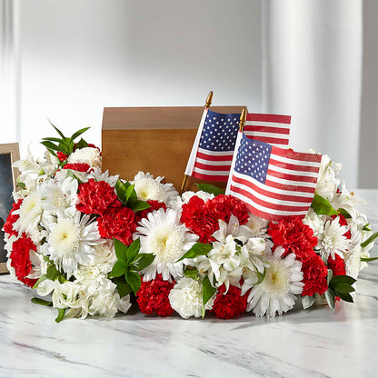 Spirit of Patriotism Cremation Adornment –  Rosemary Flower Shop Inc, Wappingers Falls NY