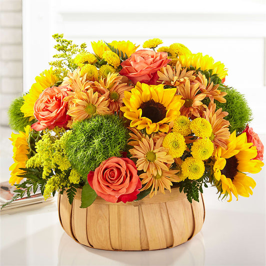 Harvest Sunflower Basket –  Rosemary Flower Shop Inc, Wappingers Falls NY