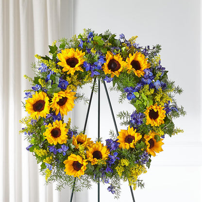 Bright Rays Wreath –  Rosemary Flower Shop Inc, Wappingers Falls NY