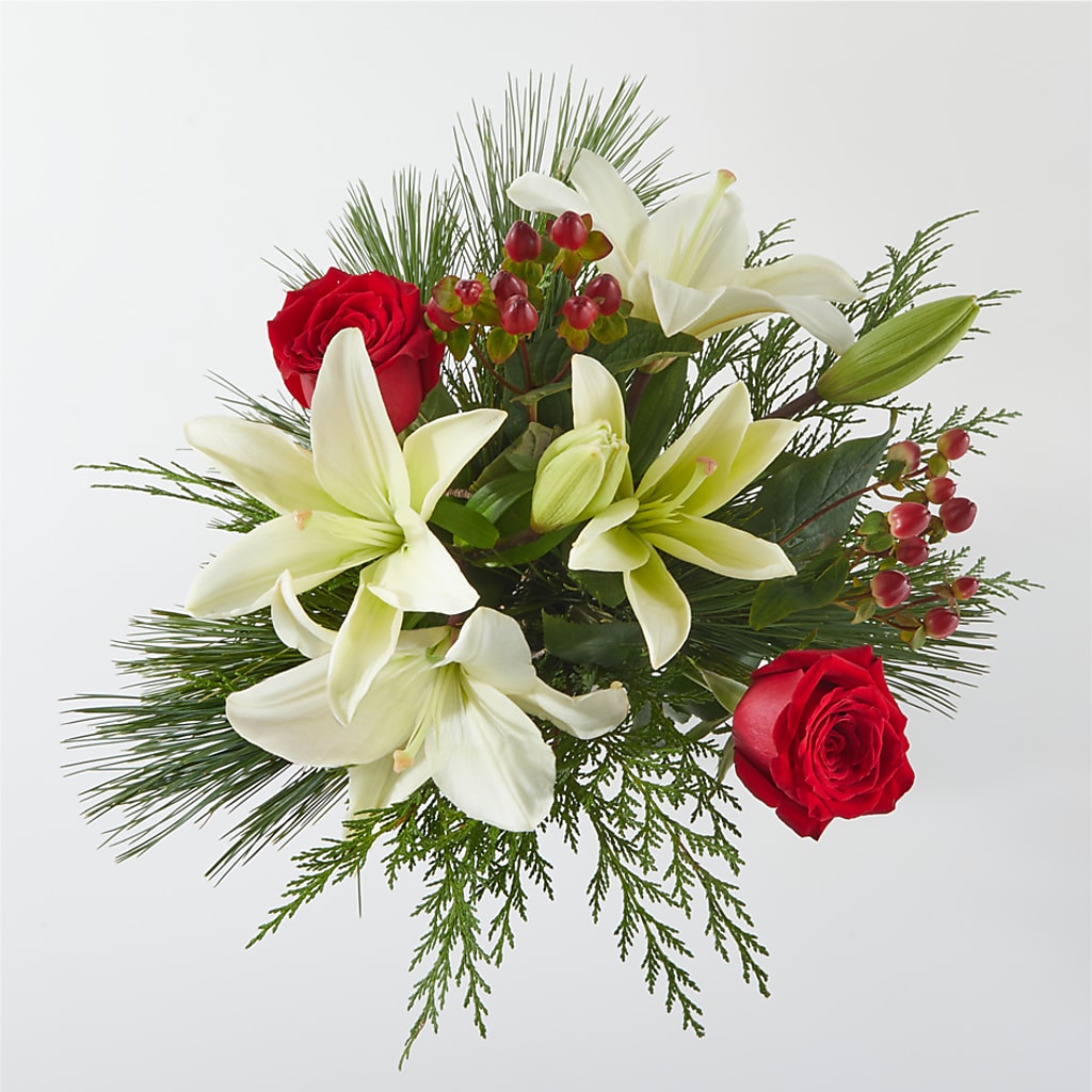Evergreen Delight Bouquet & Happy Birthday Topper –  Rosemary Flower Shop Inc, Wappingers Falls NY