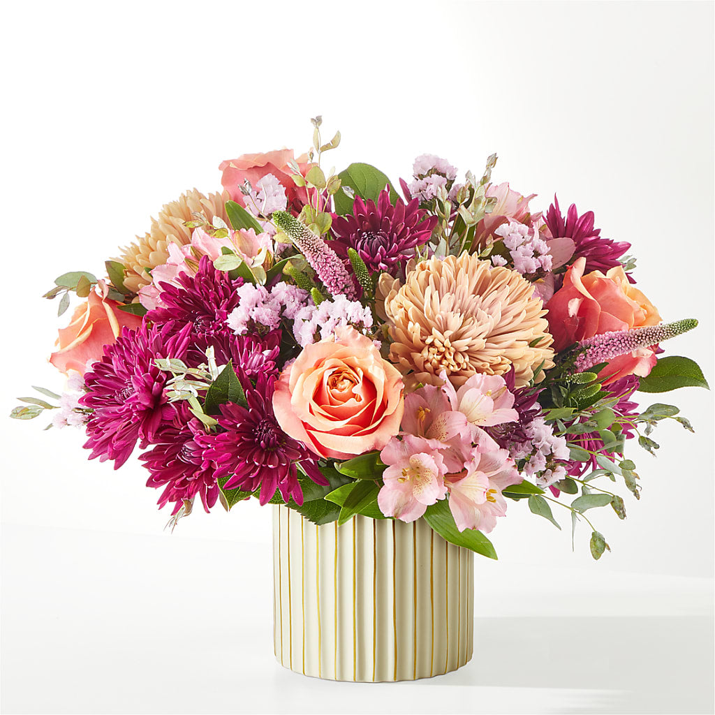Berry Cobbler Bouquet with Ivory Vase –  Rosemary Flower Shop Inc, Wappingers Falls NY