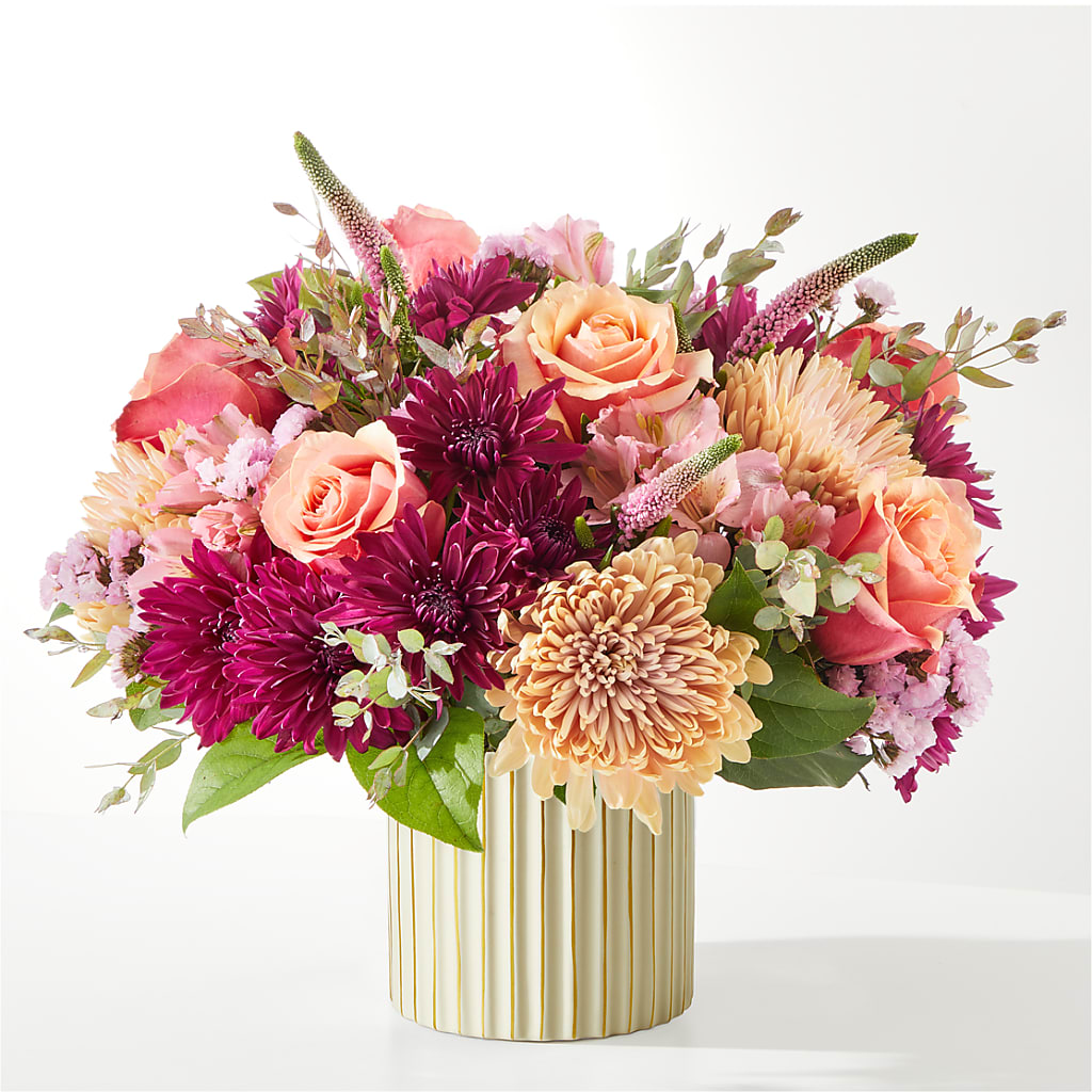 Berry Cobbler Bouquet with Ivory Vase –  Rosemary Flower Shop Inc, Wappingers Falls NY