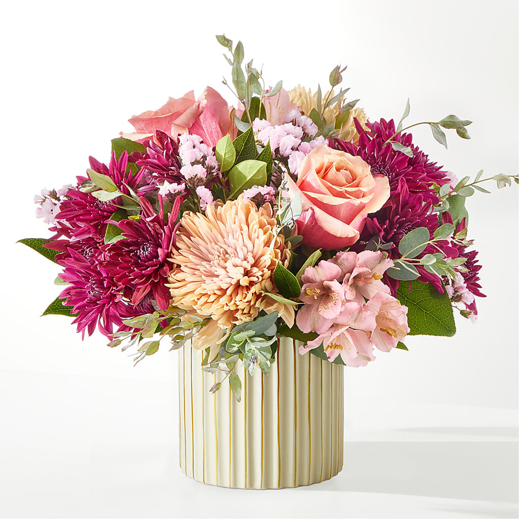 Berry Cobbler Bouquet with Ivory Vase –  Rosemary Flower Shop Inc, Wappingers Falls NY