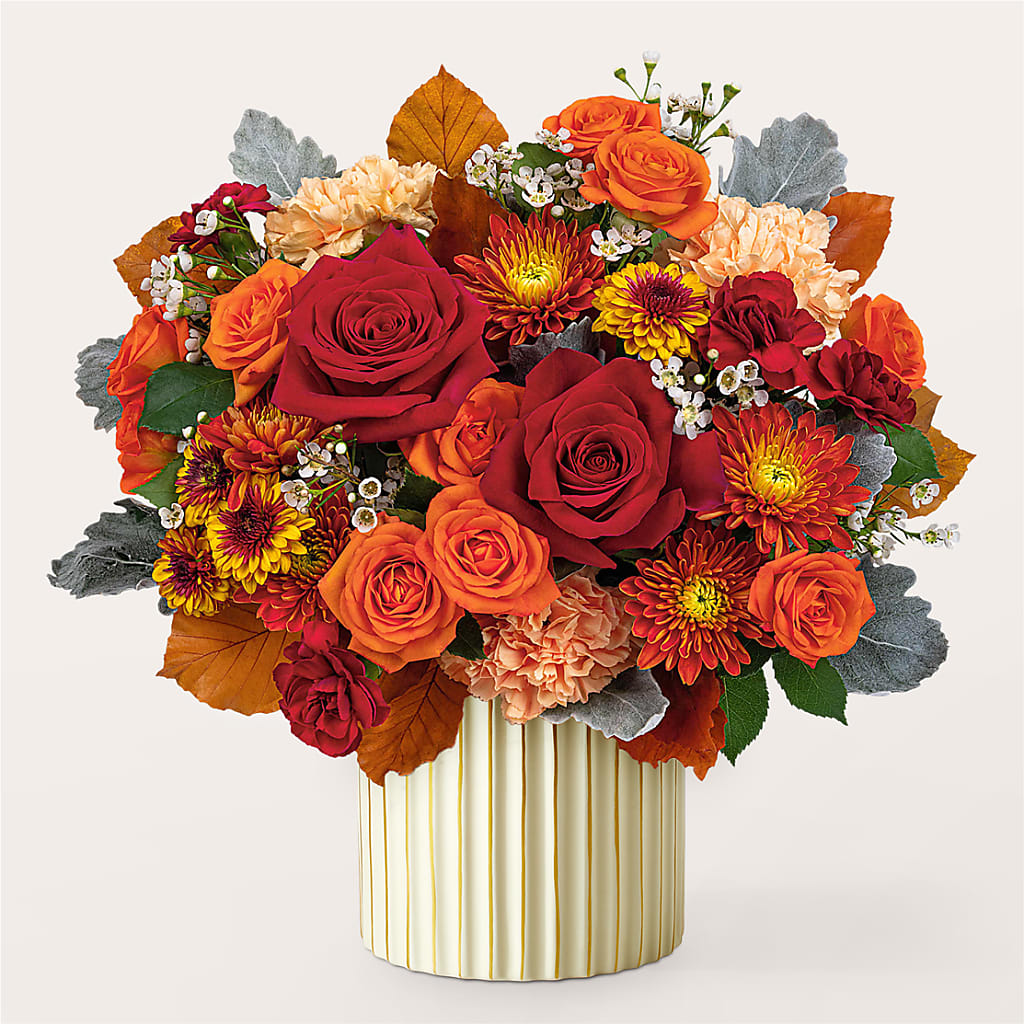 Merlot Bouquet with Ivory Vase –  Rosemary Flower Shop Inc, Wappingers Falls NY