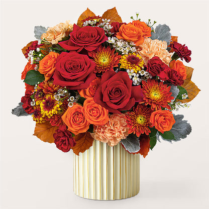 Merlot Bouquet with Ivory Vase –  Rosemary Flower Shop Inc, Wappingers Falls NY
