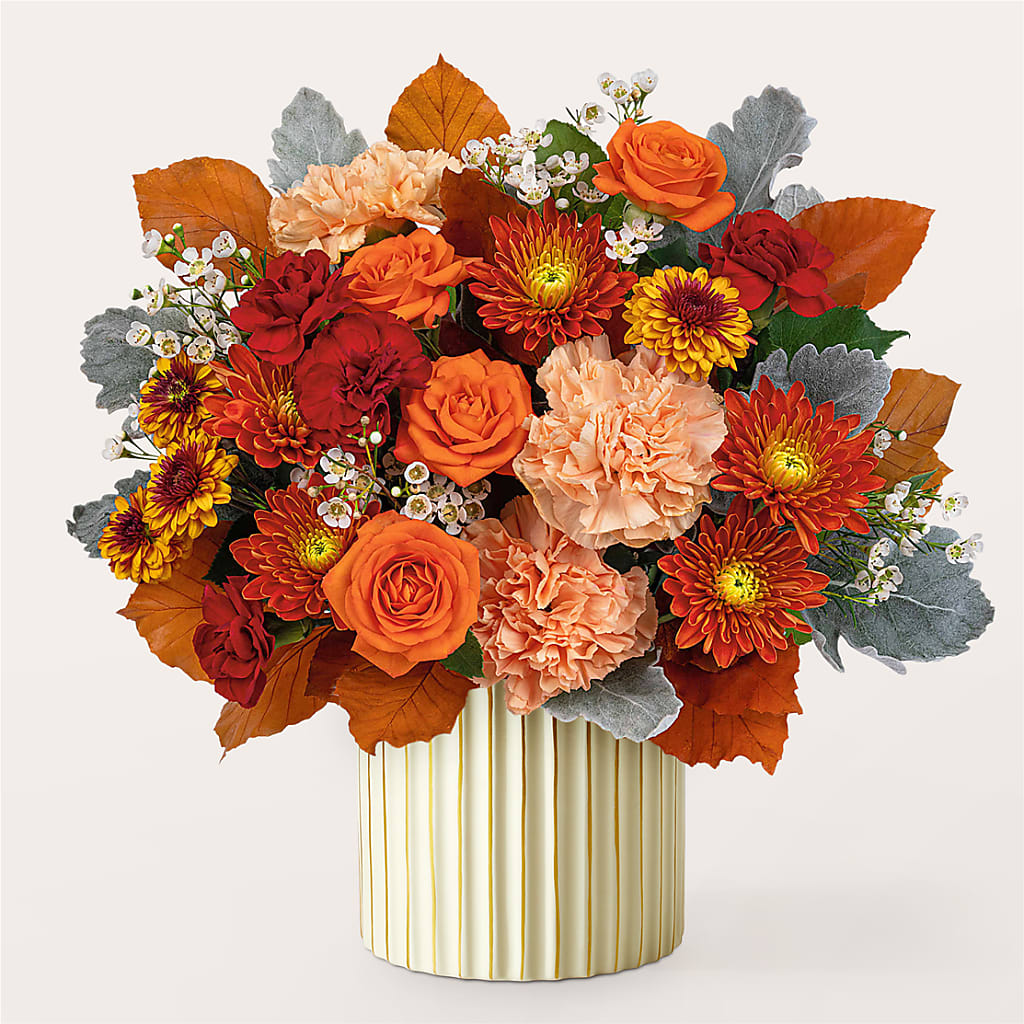 Merlot Bouquet with Ivory Vase –  Rosemary Flower Shop Inc, Wappingers Falls NY