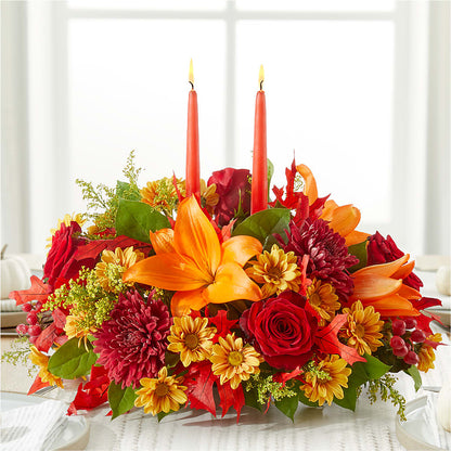 Autumn's Embrace Centerpiece –  Rosemary Flower Shop Inc, Wappingers Falls NY