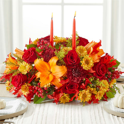 Autumn's Embrace Centerpiece –  Rosemary Flower Shop Inc, Wappingers Falls NY