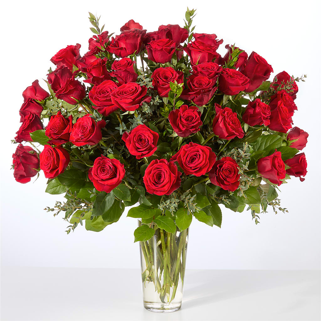 Forever Yours Fifty Stem Red Rose Bouquet –  Rosemary Flower Shop Inc, Wappingers Falls NY