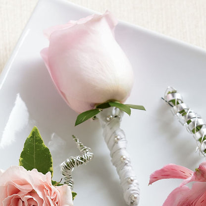 Pink Rose Boutonniere –  Rosemary Flower Shop Inc, Wappingers Falls NY