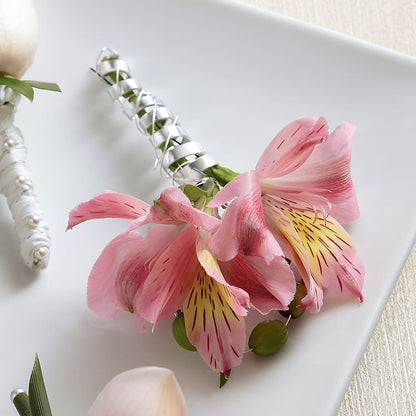 Pink Peruvian Lily Boutonniere –  Rosemary Flower Shop Inc, Wappingers Falls NY