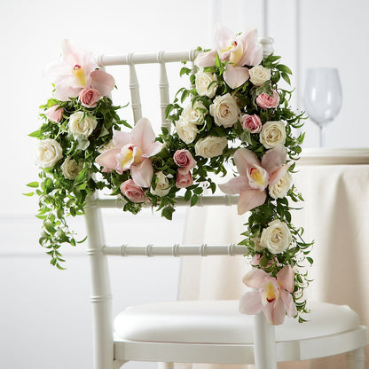Orchid Rose Chair Décor –  Rosemary Flower Shop Inc, Wappingers Falls NY