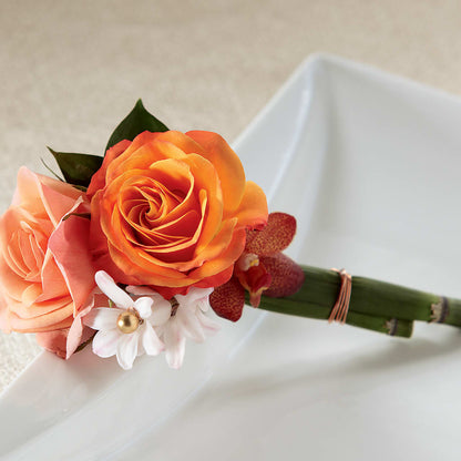 Sunset Dream Boutonniere –  Rosemary Flower Shop Inc, Wappingers Falls NY